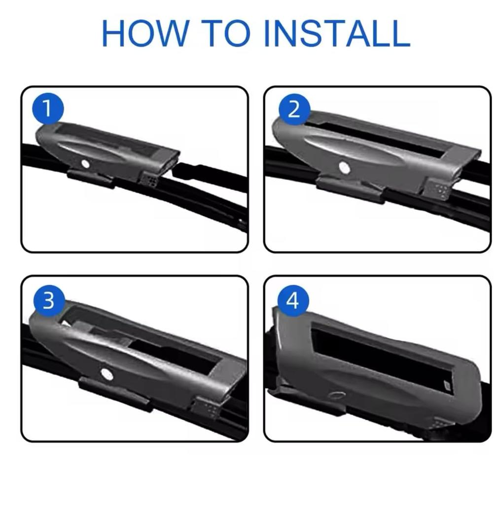 Satz von zwei AeroBlade Scheibenwischerblättern für Anweisungen, kompatibel mit früherer Kompatibilität, müssen TJK Originalteile sein (450mm/475mm) BMW/MINI R55, R56,