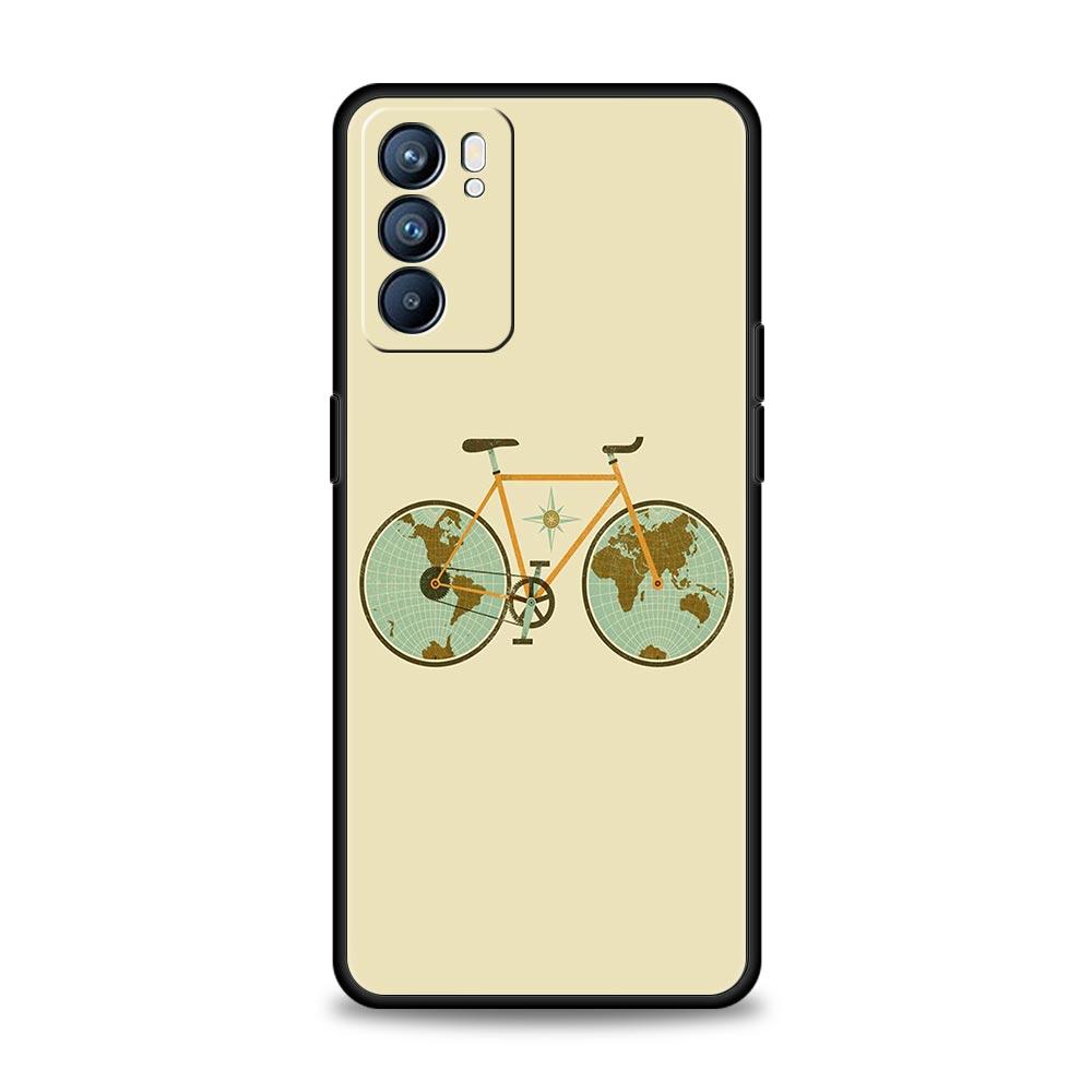 Mountain Bikes Cycling Phone Case For Oppo Find X5 A54 A53 A52 A9 2020 A15 A95 A16 A76 A74 A12 Reno7 SE Reno6 Pro Plus 5G Cover
