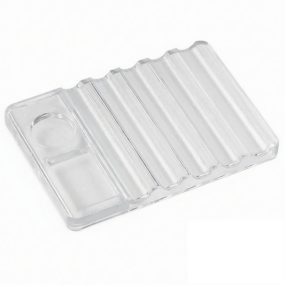 Acrylic Nail Art Brush Holder 1pc 5-Compartment Stand With Mixing Palette Tool Organizer For UV Gel Pen Display Manicure