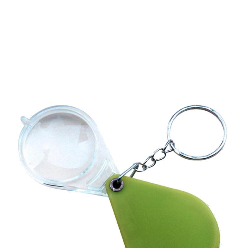 For Key Chain 10x Magnifying Glass Reading Standing Multifunctional Folding Magnifying Glass with Chain Magnifying Glass
