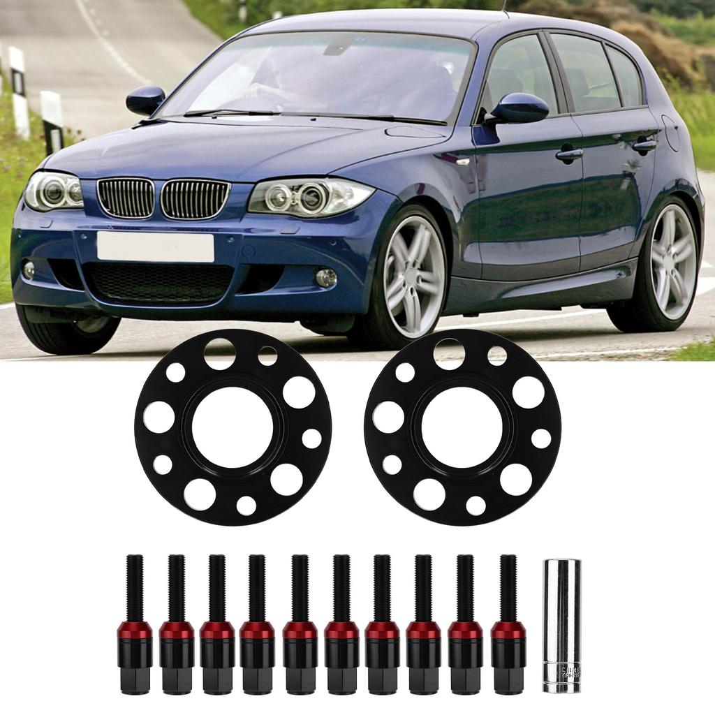 Hub Centric Wheel Spacers Flange Kit 0.6in with Bolts Replacement for 1 3 5 6 7 8 Series Z3 Z8 M3 M5Black