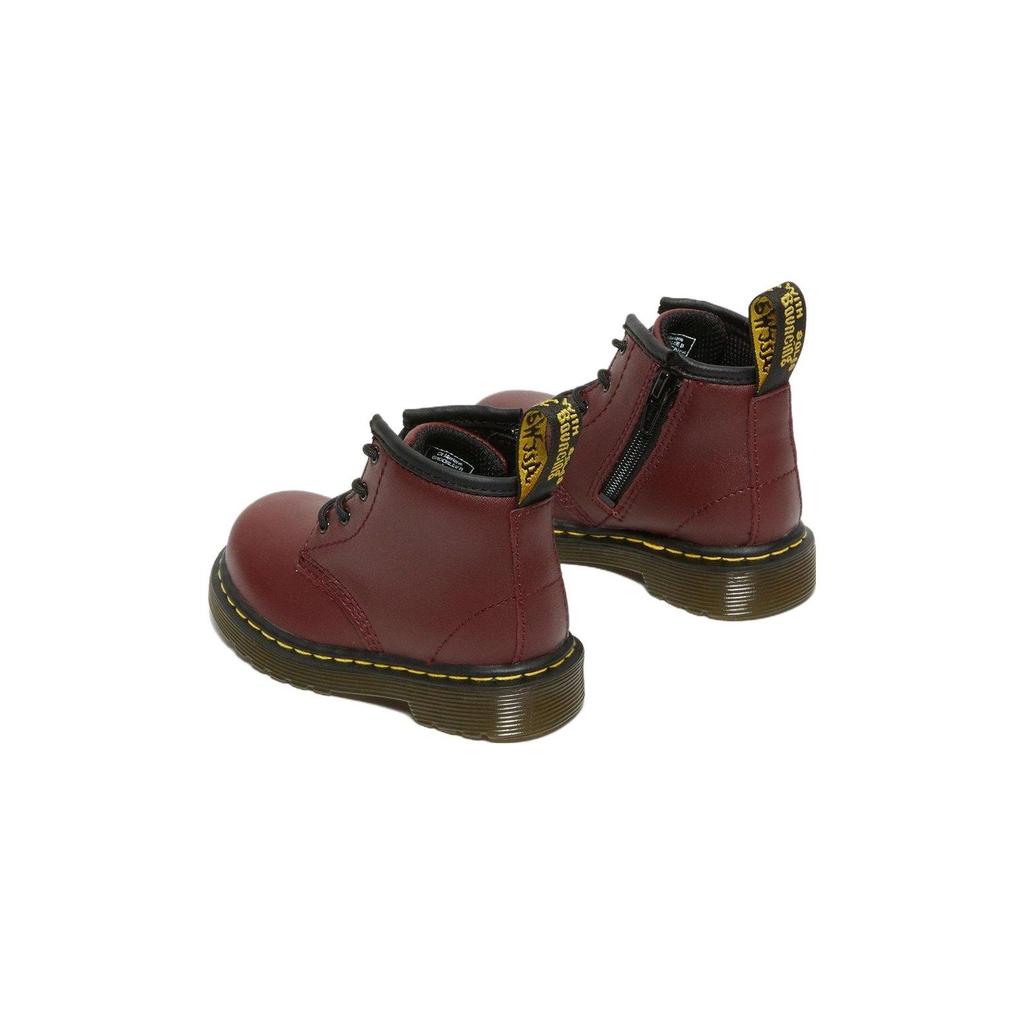 Dr. Martens 1460 Leather Round Toe Lace-Up High-Top Shoes Baby Shoes Cherry-Red 15933602