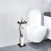 Toilet Paper Holder Rack Free Standing with Storage Roll Paper Holder Floor Stand Tissue Toilet Paper Holder