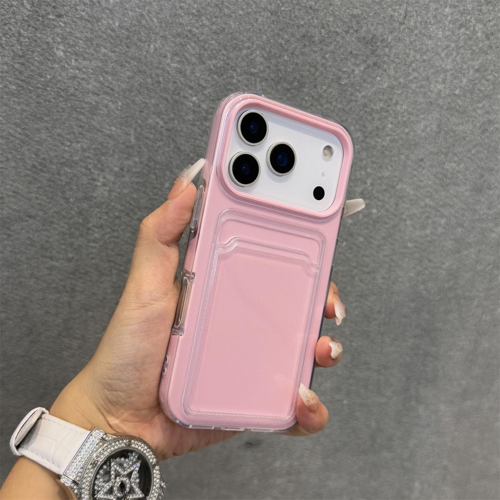17pro Max Card Photo Insert Slot Wallet Soft Candy Color Phone Case for For Iphone 17 16 1 14 13 12 Pro Max 17Air Shockproof Cover