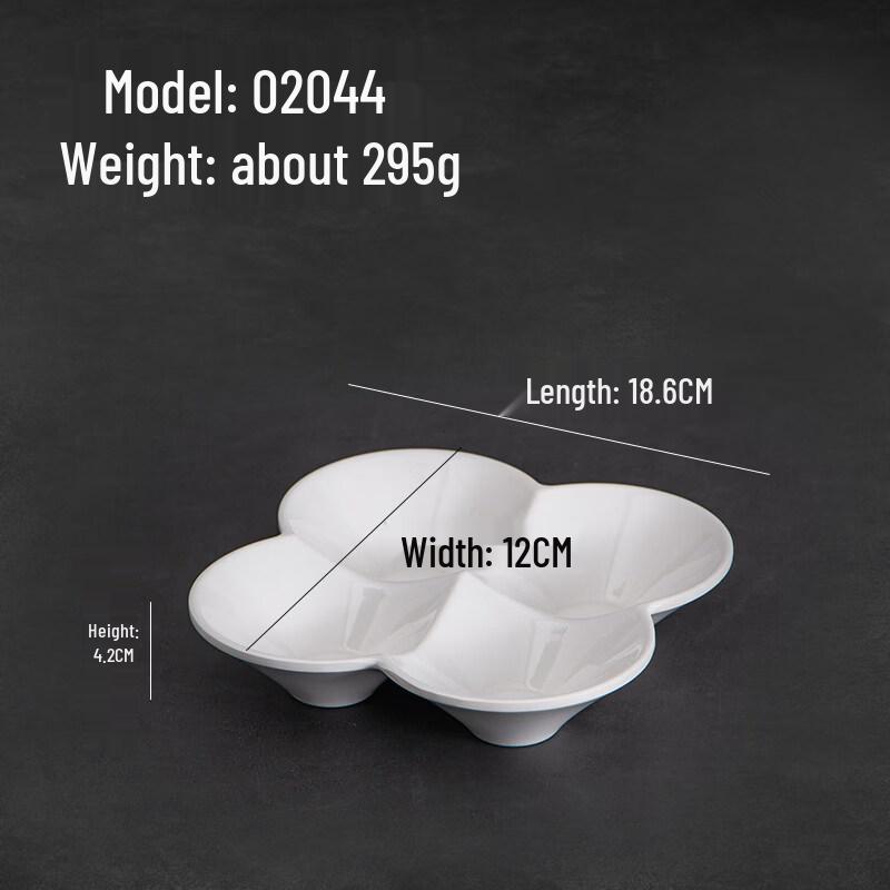 

Commercial Melamine Divided Dipping Sauce Dish