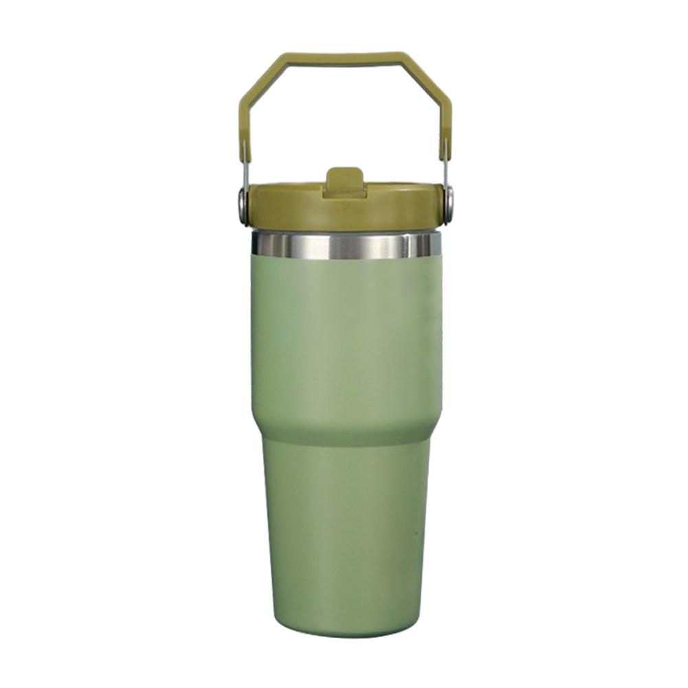 20/30oz 304 Stainless Steel Insulated Water Bottle Thermal Coffee Car Cup Cold Hot Mugs Vacuum Flask With Handle Straw For Sport