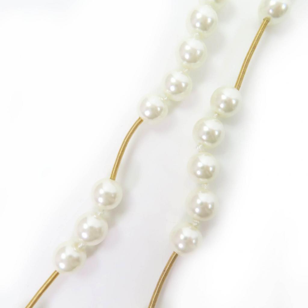 Grande Collana Vivienne Westwood Choker di Perle Rotte con Strass oro Usato