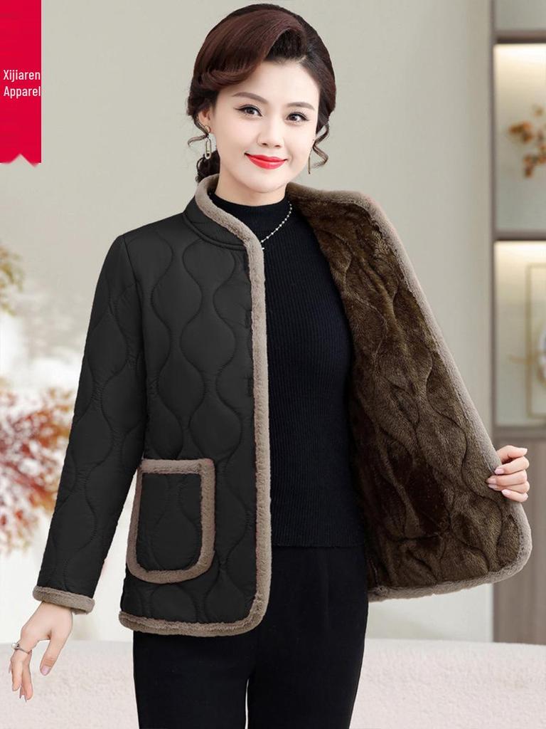2025 Women's Winter Cotton Jacket: Stylish & Lightweight Outerwear for Middle-Aged and Elderly Mothers