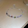 Electroplated Zircon Sun Love Bracelet Niche Sweet Versatile Bracelet Temperament Light Luxury High-end Jewelry Women