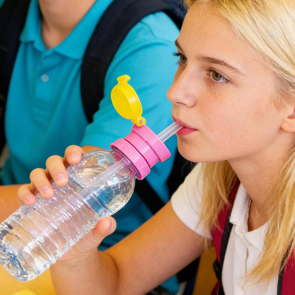 Universal Leak-Proof Water Bottle Straw Cap Replacement Portable Silicone Drinking Lid for Outdoor Camping Gym Hiking Accessory