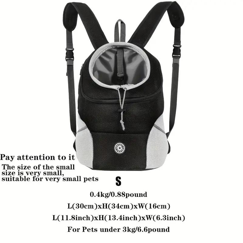 New Dog Pet Backpack Comfortable Carrier Travel Hiking Bag Front Pack Breathable Adjustable Straps for Small Medium Dogs Cats