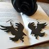 Gothic Acrylic Crow Earrings