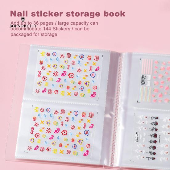 

Книга наклеек для ногтей Украшения для ногтей Нежные прозрачные 36 листов