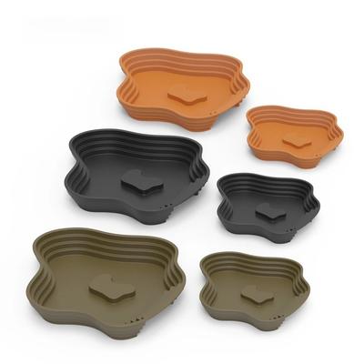 Nowy plastikowy basenik dla żółwi dwustronnego użytku wielorozmiarowy basenik do kąpieli dla żab konstrukcja schodkowa miska na karmę dla zwierząt domowych siedlisko dla gadów