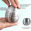 Stainless Steel Kitchen Timer Egg Shaped Mechanical Timer Reminder 60 Minute Countdown with Alarm Cooking Baking Tools3