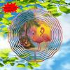 10 Inch Metal Flamingo Wind Spinner Colorful Sunset Beach Decor for Outdoor Garden Patio Yard Farm No Electricity Needed Gift Idea
