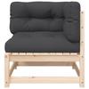 Vidaxl 2-Osobowa Sofa Ogrodowa Z Poduszkami, Lite Drewno Sosnowe