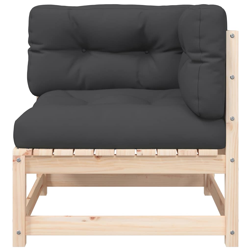 Vidaxl 2-Osobowa Sofa Ogrodowa Z Poduszkami, Lite Drewno Sosnowe