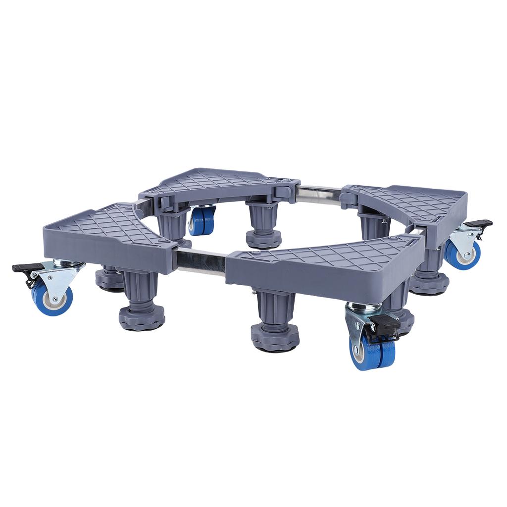 Kühlschrankständer Mobile Basis Verstellbare Möbelkarre mit 8 starken Füßen 4 Feststellrädern für Waschmaschine Waschmaschine