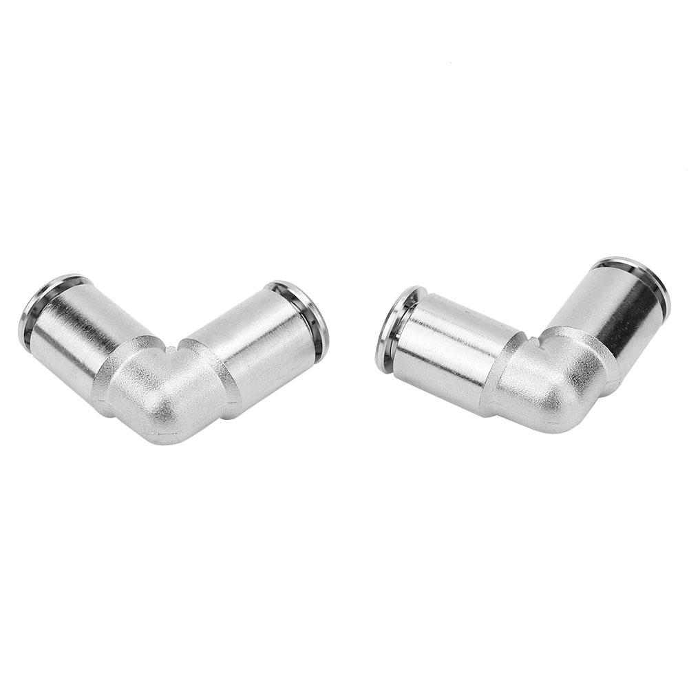 2Pcs All copper Nickel plated Elbow 90 Degree Air Hose Pneumatic Quick Connector Fittings(8mm)
