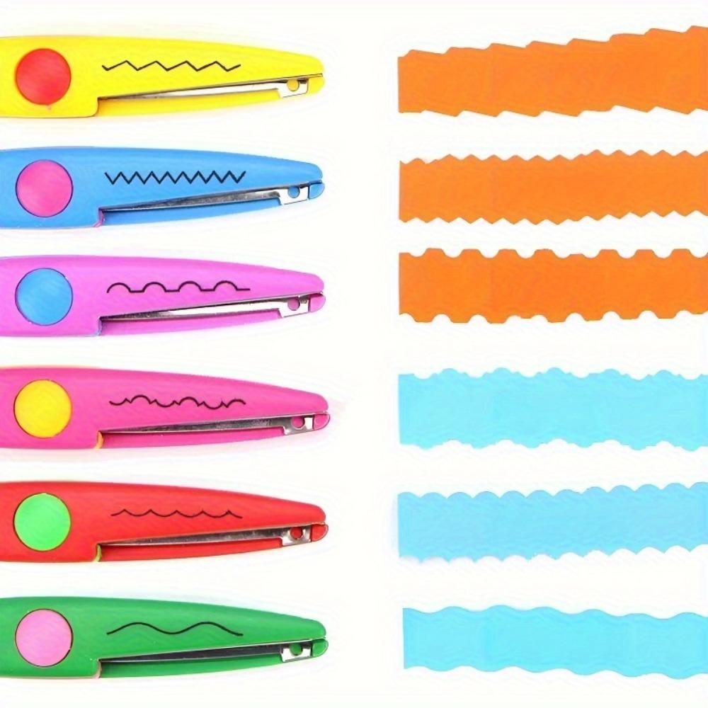 6 Pattern Decorative Scissors Set, 5 Inch Safe Craft Scissors for Scrapbooking, Photos & DIY Projects
