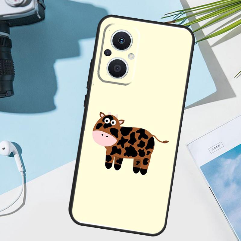Cartoon Cute Cow Spots Cover For OPPO Reno 14 Pro 10 11 12 13 14F 13F 12F 11F 7 8 Lite OPPO Find X9 X6 X5 X8 Pro Case