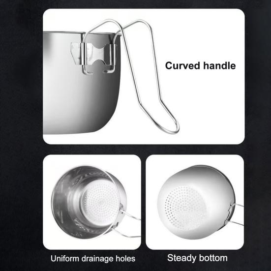 Hanging Sink Strainer Basket Stainless Steel Colander Kitchen Food Waste Strainer Corner Sink Strainer for Efficient Draining Food Residue Filtration