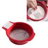 1Pcs Small Handheld Flour Strainer Red White Fine Mesh Rust Resistant Lightweight for Baking Bread Pizza Dough Cake Filter