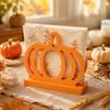 Silicones Pumpkin Napkin Holder Molds Set for Epoxy Resins Clay Cements and Waxes, Tissue Holder Casting Molds for Autumn Desktop Decors Projects