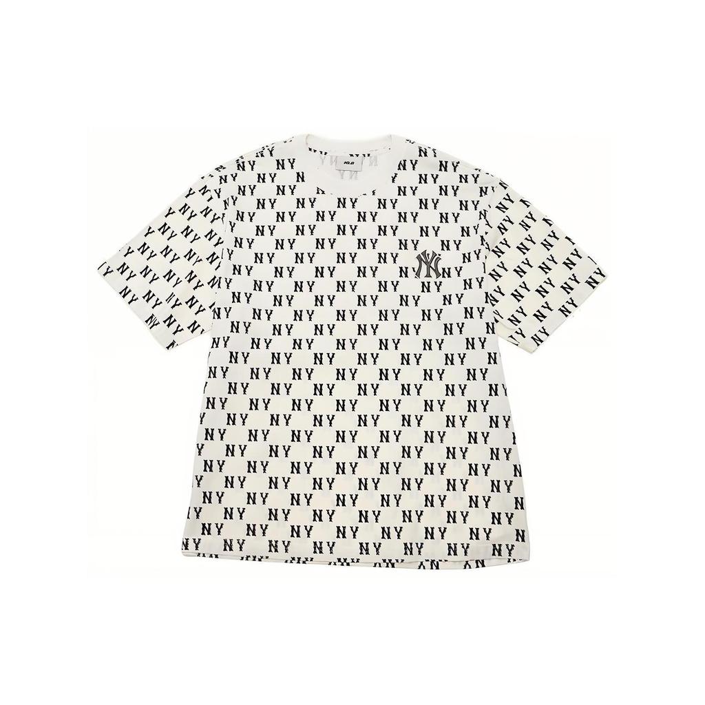 MLB New York Yankees T Shirts Unisex Cream Crew Neck Moderate Straight Fit 3ATSM0843-50CRS