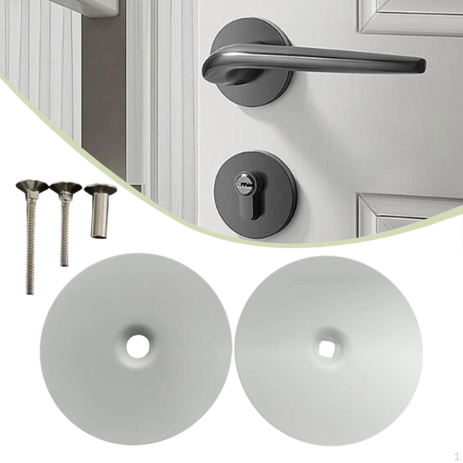 

Door Hole Cover Plate Replacement 6.7cm Parts Steel Knob for Hotel Residential Dorm White