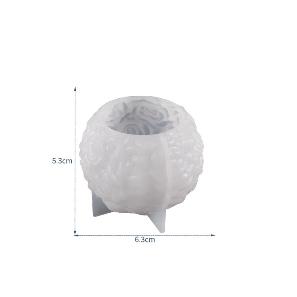 Stampo per candele in silicone Stampo per rose 3D Stampo per palline di fiori fai-da-te Creazione di candele