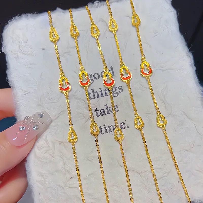 

Браслет в стиле Дуньхуан из позолоченной меди с летающей апсарой и тыквой-горлянкой – Роскошный подарок ручной работы для девушки