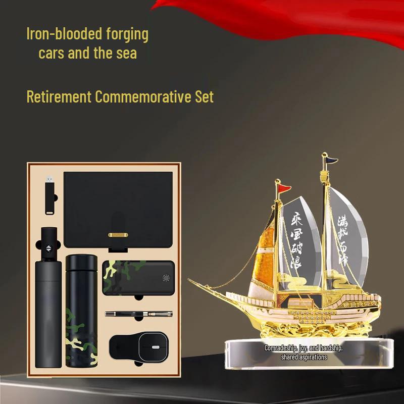 Veteran s Crystal Commemorative Gift Set Size 3