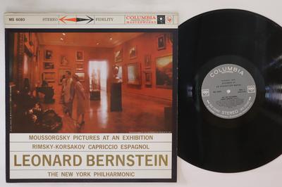 LP Record NEW YORK PHILHARMONIC LEONARD BERN  Moussorgsky Pictures At An Exhibiti MS6080 COLUMBIA MASTE 1970 US Classical Used