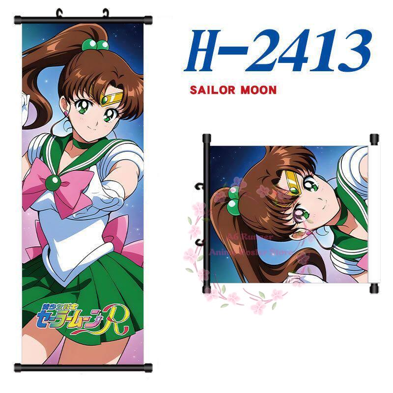 S-Sailor Anime Moon Canvas Scroll Hanging Painting Anime Peripheral Creative Diy Anime Exhibition Wall Painting Poster