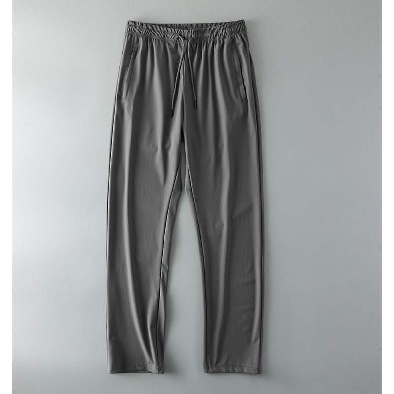 Elastic Ice Silk Pants Men's Summer Thin Straight Drooping Casual Sports Pants Export Export Men's Quick-Drying Pants