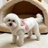 Dog clothes Autumn and winter cat princess cotton-padded rabbit plush bow fragrant wind small dog teddy pet