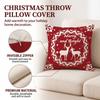 Christmas Covers with Letters and Snowflake Digital Print, Linen Cushion Cases for Sofa and