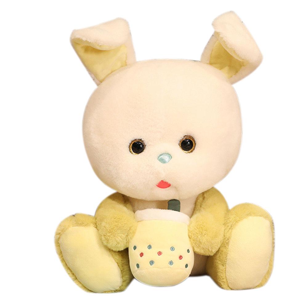 Cute Milk Tea Rabbit Plush Toy Stuffed Animal Bunny Doll Soft Pillow Kids Gifts