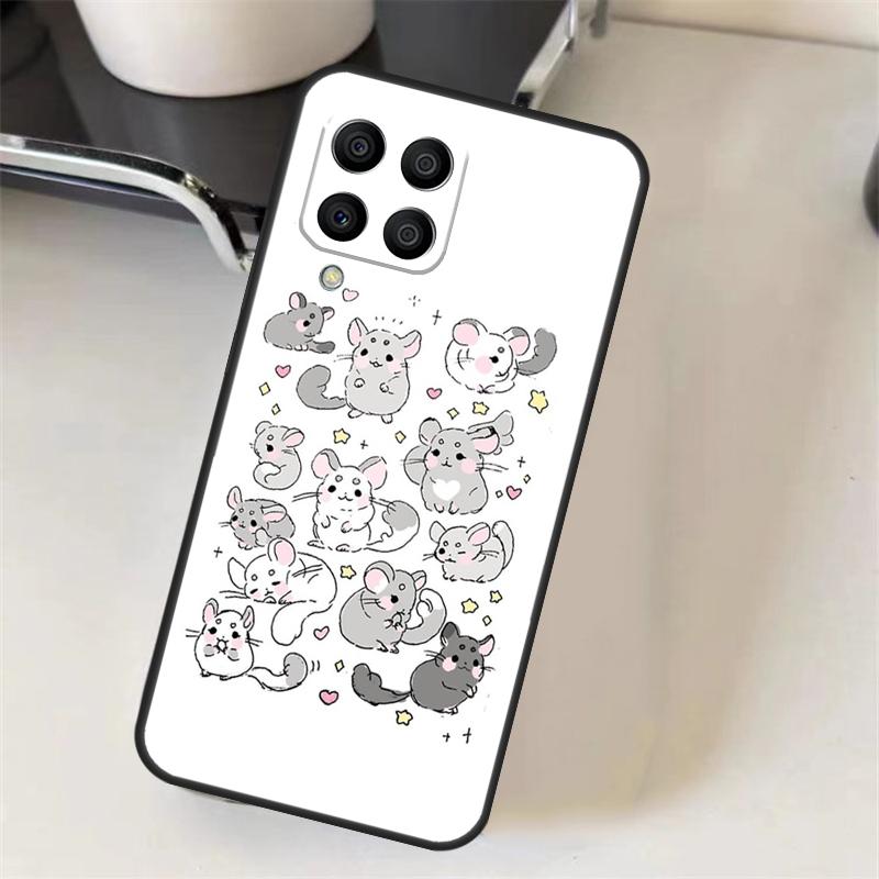 Cute Cartoon Chinchilla Case For Samsung Galaxy M15 M35 M55 M56 M36 M16 M06 M31 M13 M33 M53 M12 M32 M52 M14 M34 M54