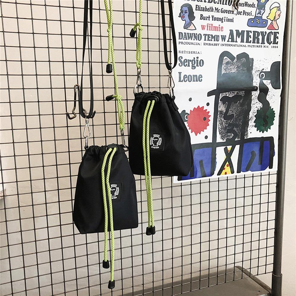 Fluorescent Color Strap Male Crossbody Bag Nylon Mobile Phone Bag  Office Worker