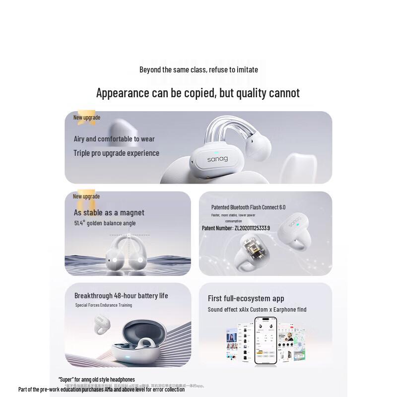 SENNA S-Z50SPro AI Bone Conduction Open-Ear Clip Headphones