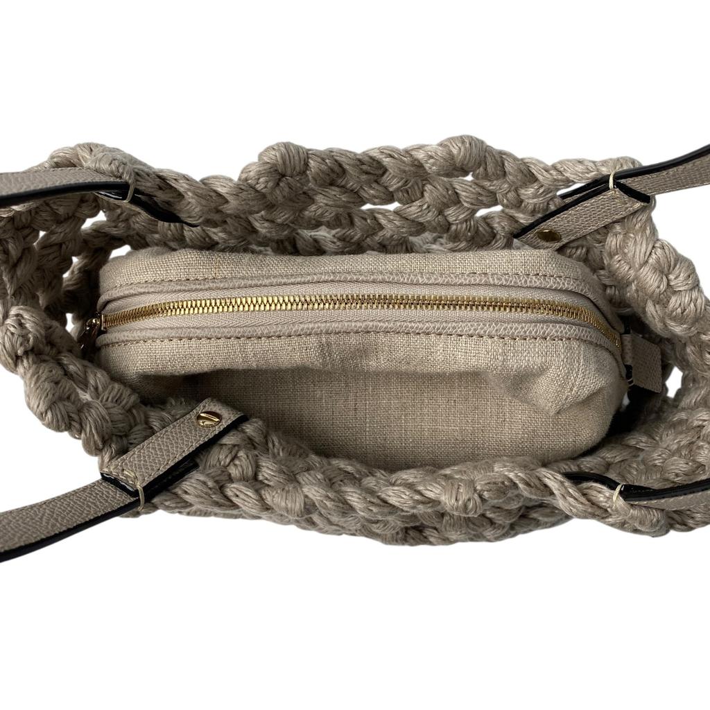 Gebrauchte Valextra Umhängetasche Gurege Canvas/Leder Damen