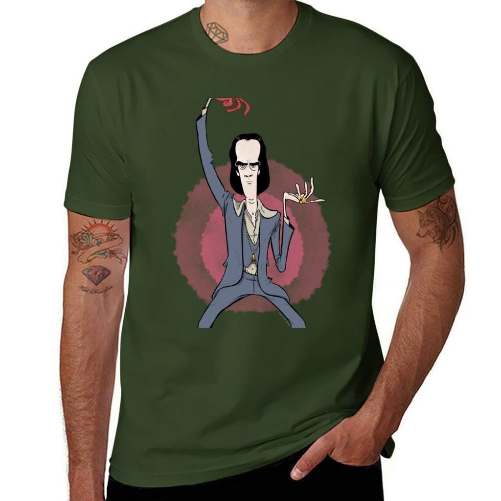 Nick Cave Sticker T-Shirt Boys Whites Shirts Graphic Tees Heavyweights Heavyweight T Shirts for Men