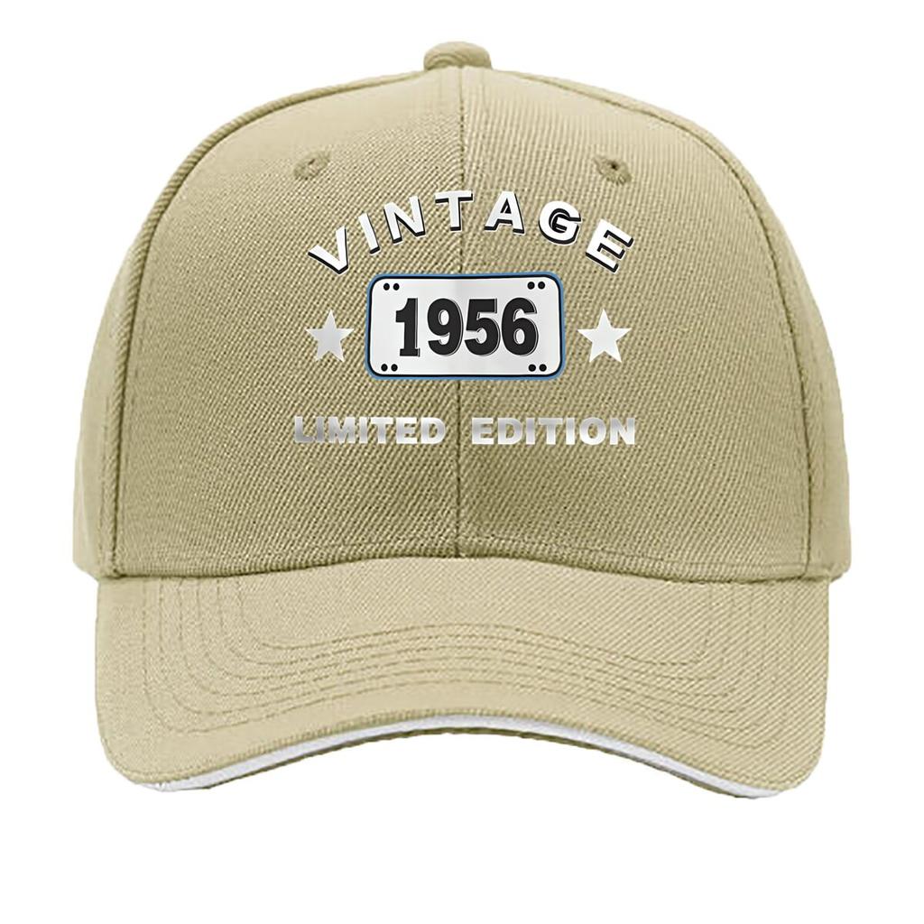 Vintage 1956 Retro Art Hip Hop Hat Fashion Outdoor Sports Sandwich Baseball Cap