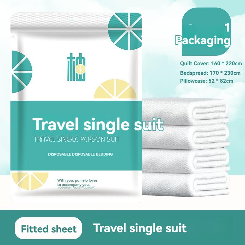 

One disposable bed sheet four-piece bed cover bed cover pillow case two-person portable business trip hotel travel accommodation