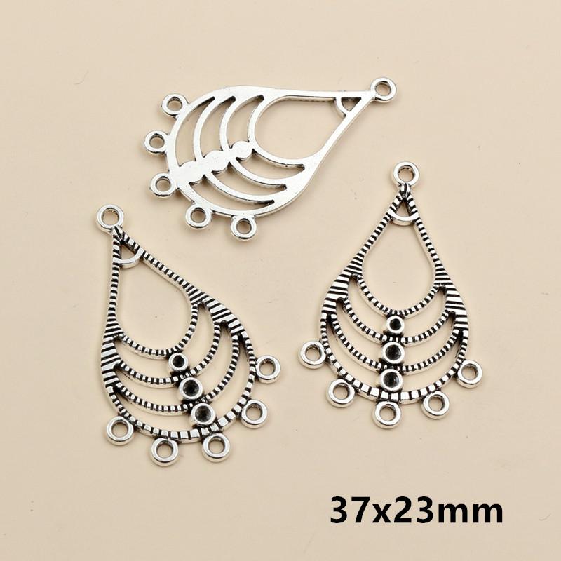 

10pcs Antique Silver Plated Boho Vintage Bohemian Connector Charms Pendant DIY Necklace Bracelet Jewelry Making Accessories