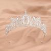 Shiny Silver Floral Crown Elegant Princess Rhinestone Tiara Crown Hair Accessory  Photography Props