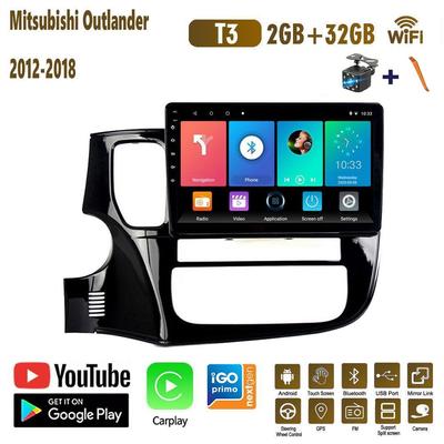 Bezdrátové 10palcové Android autorádio Carplay pro Mitsubishi Outlander 2012-2018 Auto Multimediální video přehrávač GPS Navigace WIFI 2+32GB